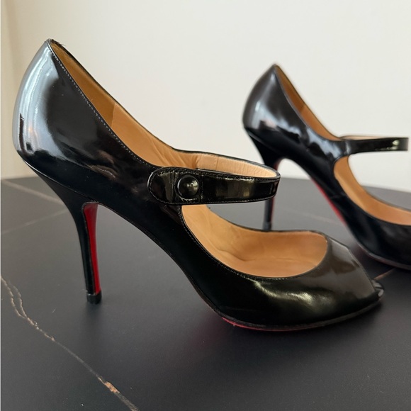Christian Louboutin Black Peep Toe Heels - Picture 11 of 16